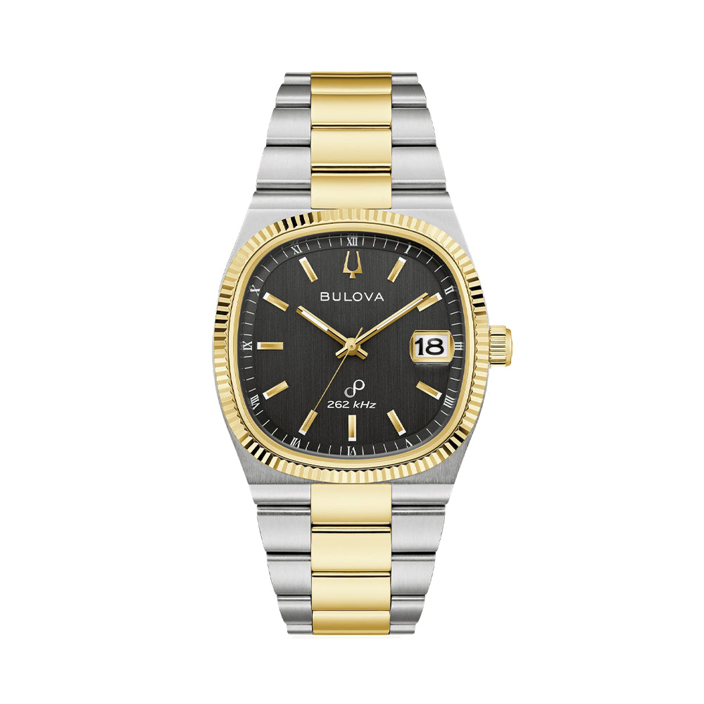 Bulova Super Seville High Precision Quartz Two-Tone 37.5mm - Black on Bracelet